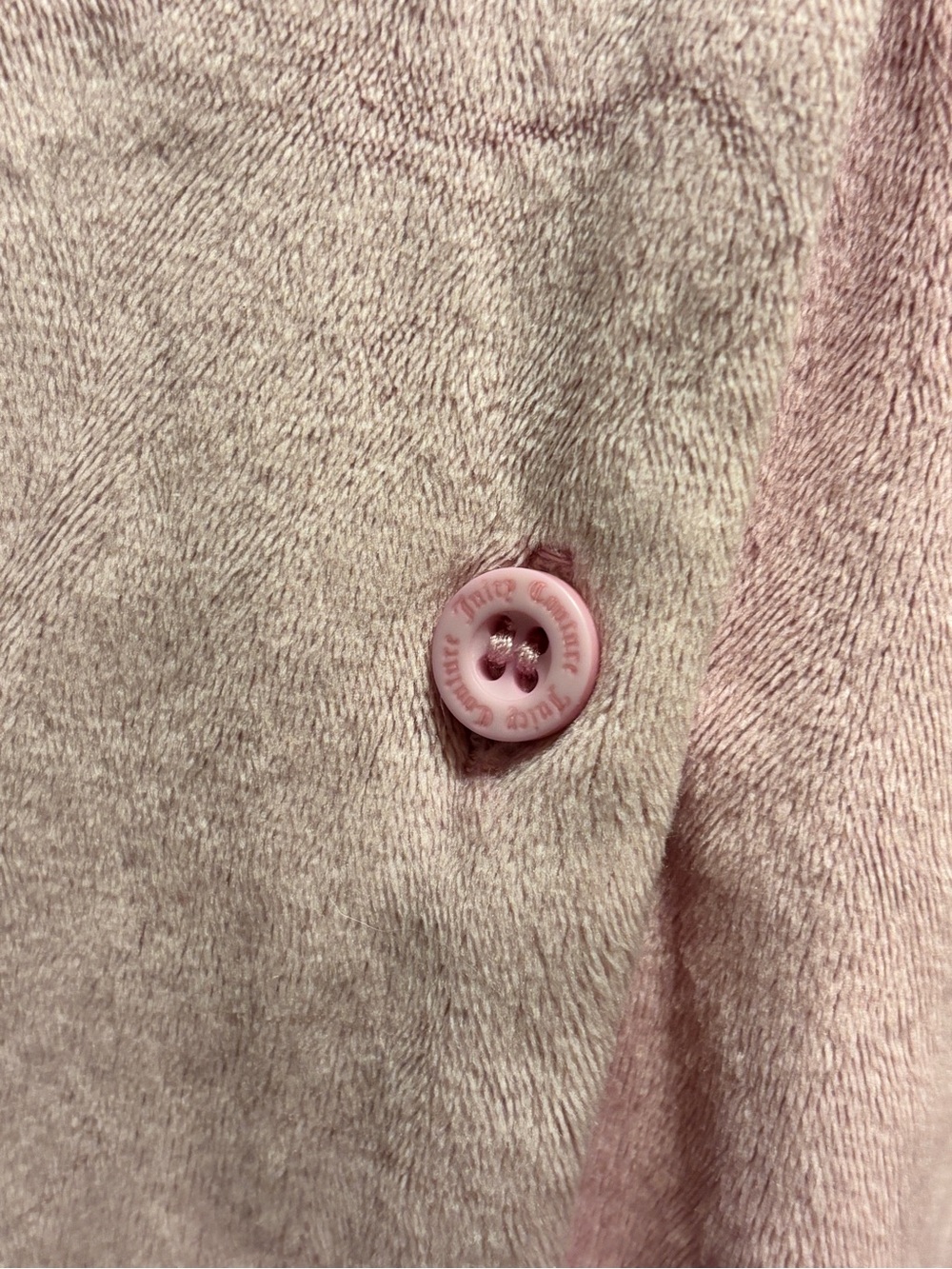 Juicy Couture Fuzzy Fleece button up sleep top - Picture 5 of 5